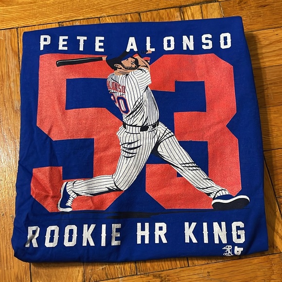 Pete Alonso “Rookie HR King” Short Sleeve Tee Shirt - Picture 1 of 5
